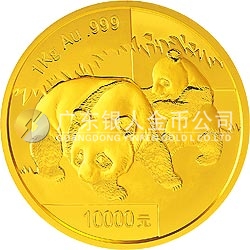 2008版熊貓金銀紀念幣1公斤圓形金質紀念幣