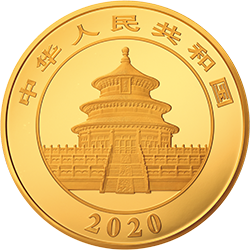 2020版熊貓金銀紀念幣1公斤圓形金質紀念幣