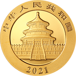 2021版熊貓金銀紀(jì)念幣30克圓形金質(zhì)紀(jì)念幣