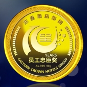 2015年1月：東呈酒店集團純銀紀念章制作紀念銀牌定制