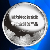 2015年定制　江西耐普公司十周慶年會銀質紀念幣定制