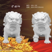 護(hù)財(cái)獅純銀擺件禮品